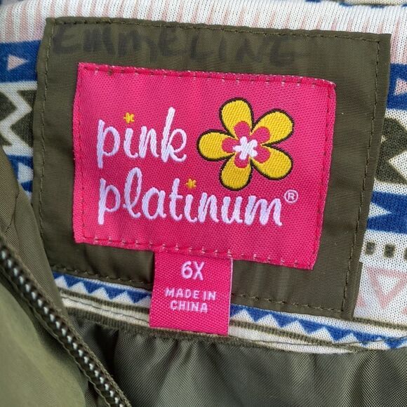 Pink Platinum Hooded Anorak Size 6X - Picture 5 of 12